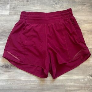 Lululemon Athletica Maroon Athletic Shorts